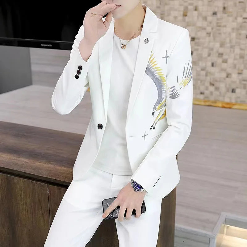 1 Pc Velvet Smoking Jacket Shawl Lapel Loose Men Suit Prom Blazer Retro Dinner Party Male Fashion Coat 2024 Latest Designs